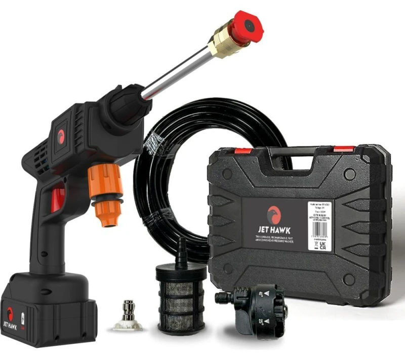 Image of JET HAWK Jet Hawk Pressure Washer - 15 bar, Black 5060784677206