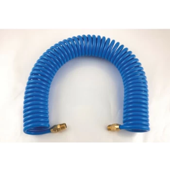 Image of Airline Hose, Hi-flex Polyurethane, Retracting Coil, 3/8' - Kobe Red Line