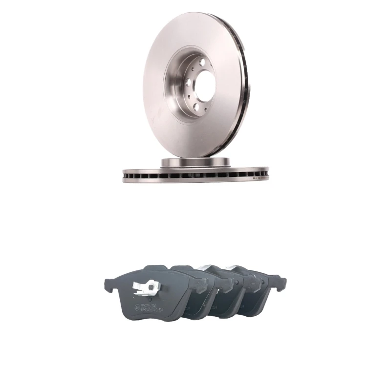 Image of RIDEX 3405B2623 Brake disc and pads set Front Axle, Brake Disc Type: internally vented Brake Set,disc brakes (3405)