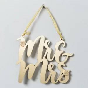 image of Always & Forever Mr & Mrs Hanging Plaque