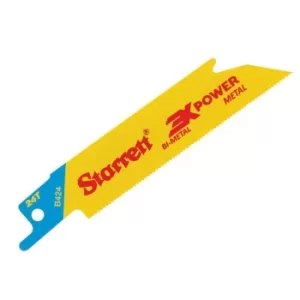 image of Starrett B424-5 Bi-Metal Reciprocating Blade, Metal Straight 100mm 24 TPI (Pack 5)