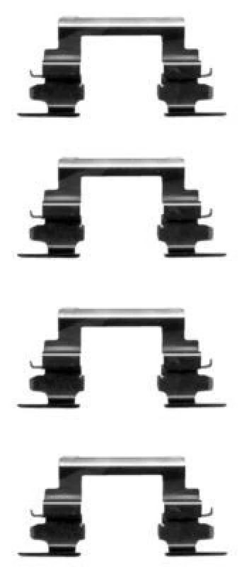 Image of HELLA Brake pad fitting kit HELLA 8DZ 355 203-721