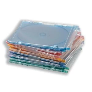 image of Slimline Assorted Jewel CD Case 1 x Pack of 100