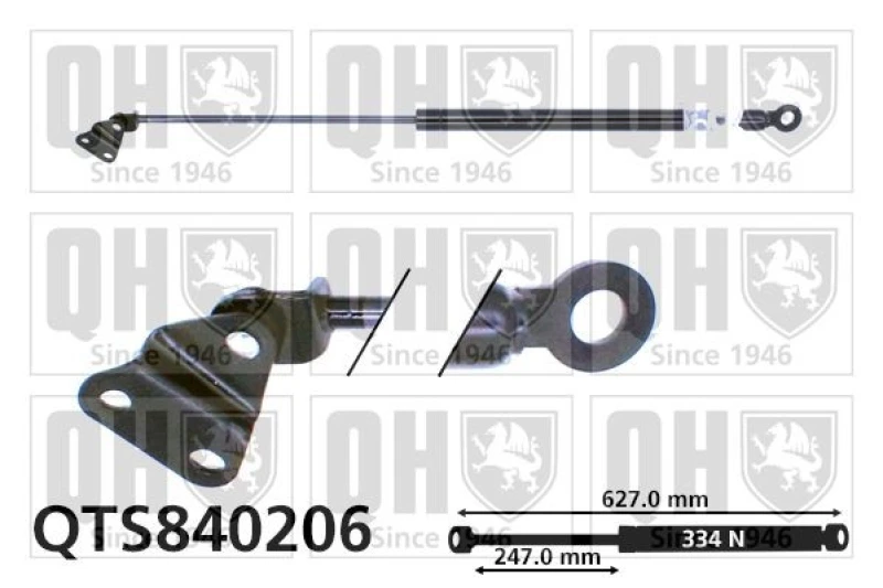 Image of QUINTON HAZELL Tailgate strut QUINTON HAZELL QTS840206