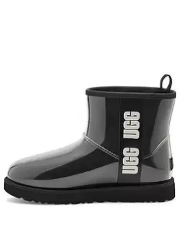 image of UGG Classic Clear Mini Wellington Boots - Black, Size 6, Women