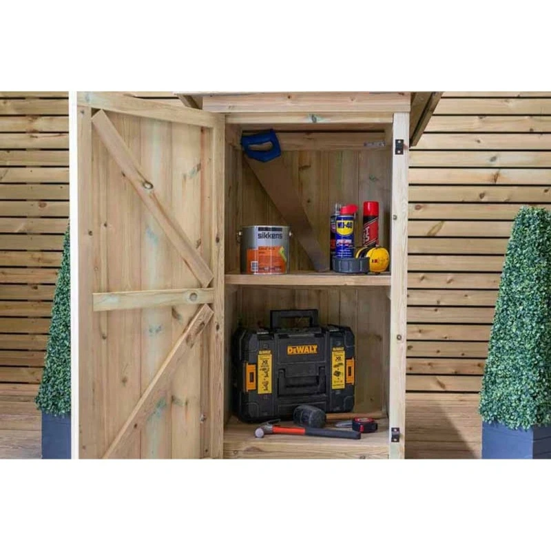 Image of Buttercup Farm Gisburn Garden Store Small - Timber - L96 x W89 x H123cm in Brown Brown Unisex