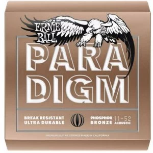 image of Ernie Ball Bass guitar steel string 2078 Paradigm Phosphor Bronze Light 011-052