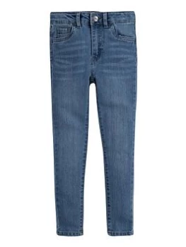 image of Levis Girls 720 High Rise Super Skinny Jeans - Mid Wash, Size Age: 10 Years, Women