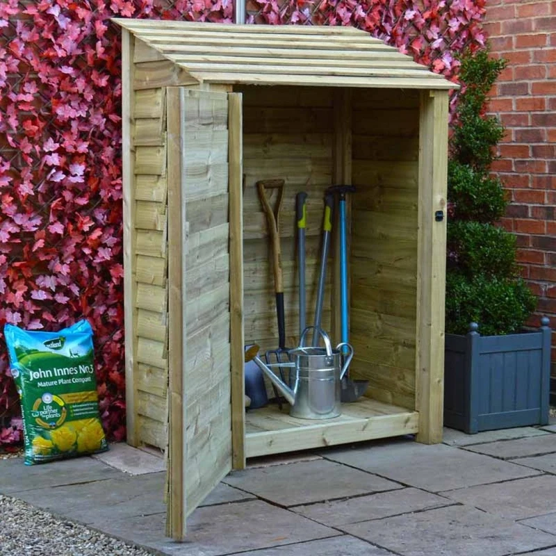 Image of Rutland County Garden Furniture Ltd Greetham 6ft Tool Store - L80 x W123 x H181cm - Light Green Light Green Unisex