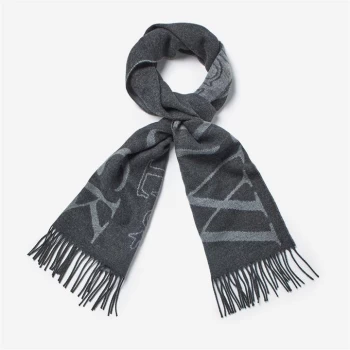 image of Jack Wills Newham Logo Scarf - Charcoal