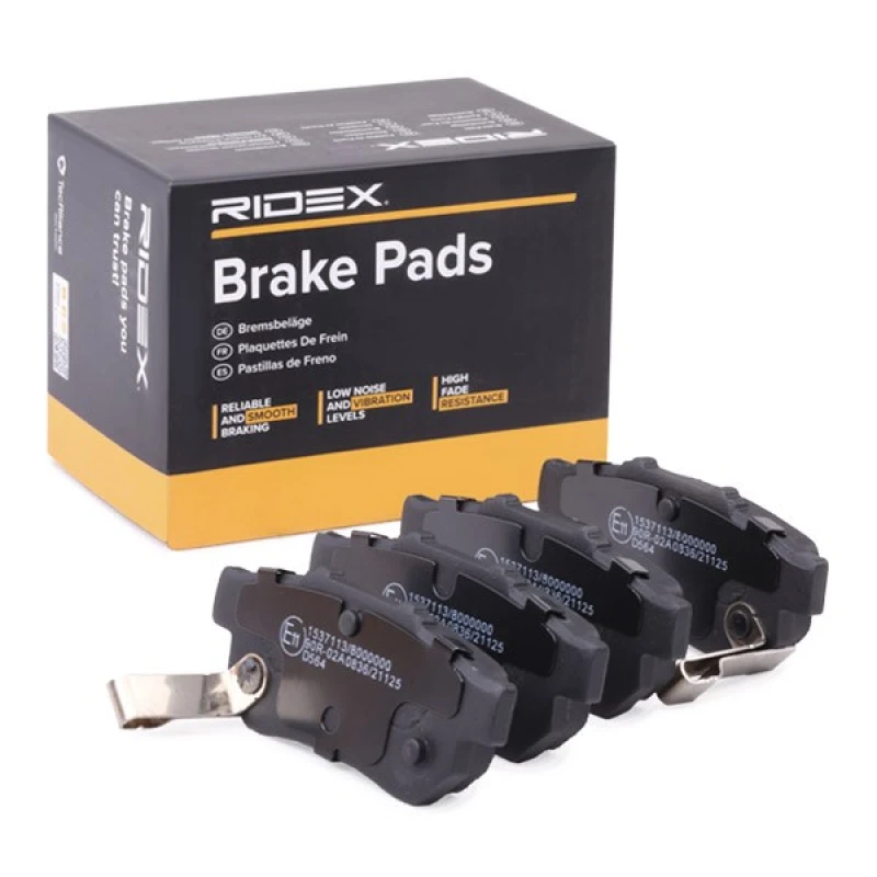 Image of RIDEX 402B0448 Brake pad set Rear Axle, with acoustic wear warning Brake Pad Set,disc brake (402)