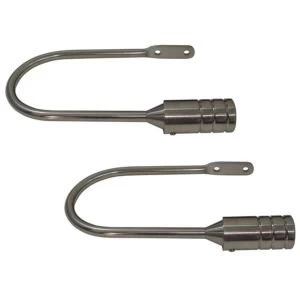 Image of Barrel Stainless Steel Effect Curtain Hold Backs Pack of 2