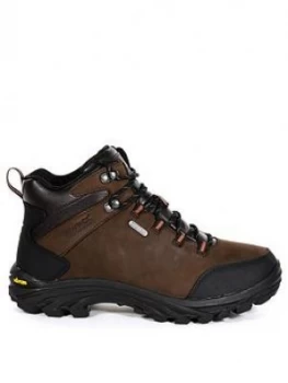 Image of Regatta Burrell Leather Mid, Brown, Size 7, Men