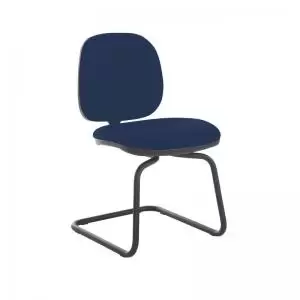 Image of Jota fabric visitors chair with no arms - Costa Blue