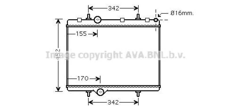 Image of PRASCO PE2281 Engine radiator Aluminium, Brazed cooling fins Radiator,engine cooling (470)