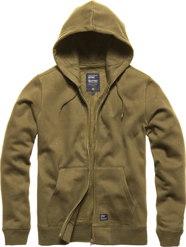 Image of Vintage Industries Redstone Hoodie Hooded zip taupe XXL Men
