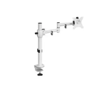 Image of Luna single flat screen monitor arm - white