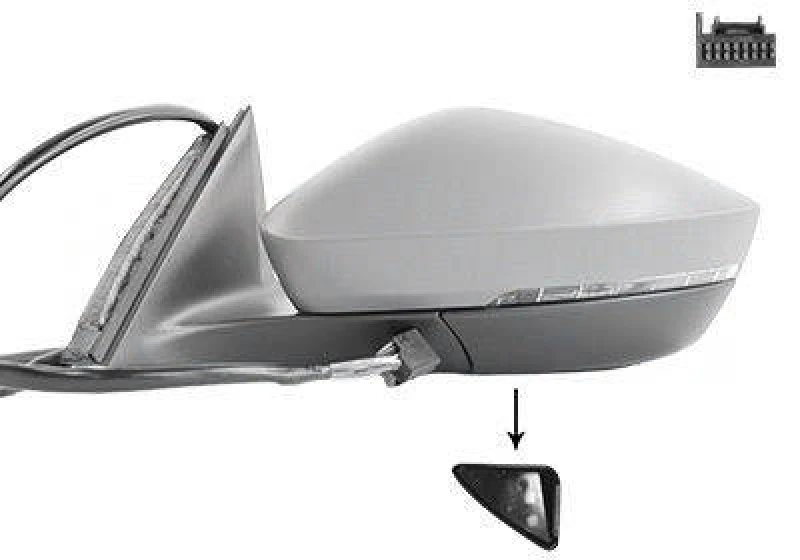 Image of VAN WEZEL 7638817 Wing mirror * HAGUS * Left, Automatic dimming, primed Outside Mirror (50)