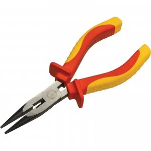 image of Faithfull VDE Insulated Long Nose Pliers 150mm