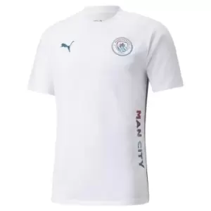 Image of Puma Manchester City FC Travel T Shirt Mens - White
