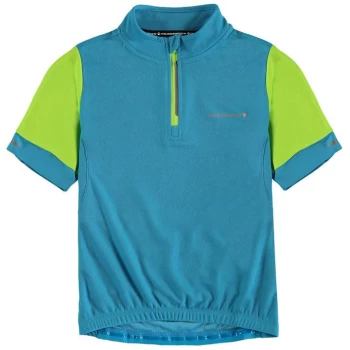 image of Muddyfox Short Sleeve Cycling Jersey Junior Boys - Blue/Green