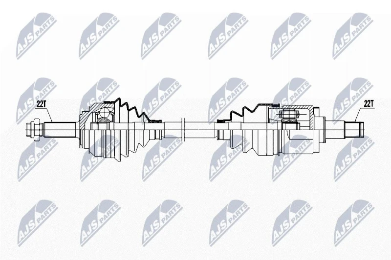 Image of NTY NPW-WW-263 Drive shaft Manual Transmission, Front Axle Right Drive Shaft (13)