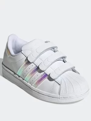 Image of adidas Originals Superstar Shoes, White, Size 10