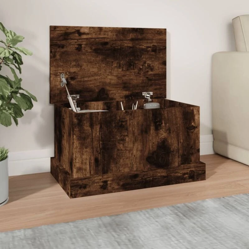 Image of VIDAXL Vidaxl - Storage Box Smoked Oak 50x30x28cm Engineered Wood 8720845793913