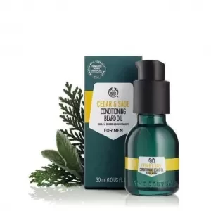 image of The Body Shop Cedar & Sage Conditioning Beard Oil For Men