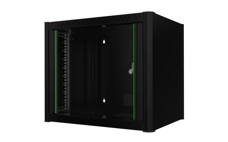 Image of Lanview RWM09U45BL rack cabinet 9U Wall mounted rack Black