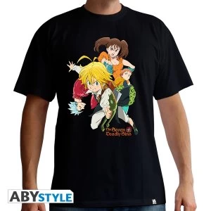 Image of The Seven Deadly Sins - Groupe Mens Large T-Shirt - Black