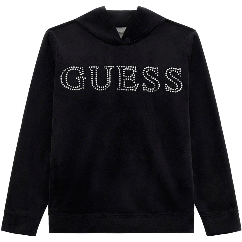 Image of Guess Logo Hoodie Juniors - Black 7 - 8 Years
