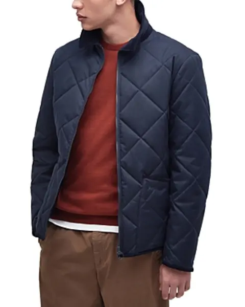 Image of Barbour Easton Liddesdale Quilted Corduroy Trimmed Full Zip Jacket