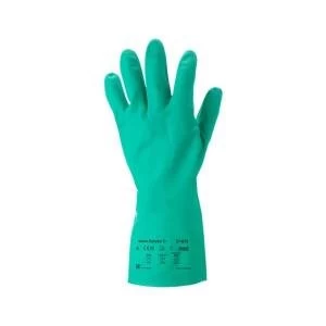Image of Ansell AlphaTec Solvex Size 10 Chemical Resistant Gloves Green