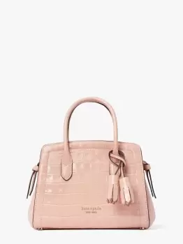 image of Kate Spade Knott Croc Embossed Mini Satchel, French Rose, One Size