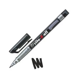 Image of STABILO Write 4 All 0.7mm Fine Tip Highlighter Pen Black Pack of 10
