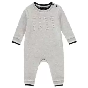 Image of Firetrap Fleece Romper Baby Boys - Grey