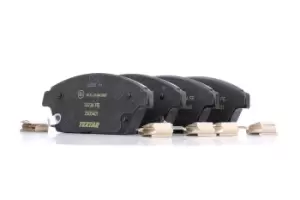 Image of TEXTAR Brake pad set Q+ 2503401 Brake pads,Brake pad set, disc brake OPEL,CHEVROLET,CADILLAC,Astra J Sports Tourer (P10),ASTRA J,ZAFIRA TOURER C (P12)