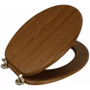 Wood Effect "Oxford" Toilet Seat, Walnut - Walnut