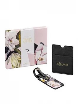 Image of Ted Baker Ladies Travel Set - Passport Holder & Luggage Tag, One Colour, Women
