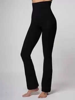Image of TLC Sport Performance Lightweight High Tummy Control Strong Compression Bootleg Legging - Black, Size S, Inside Leg 29, Women