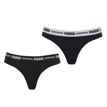 image of Puma 2 per pack iconic Black thong - Black