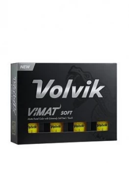 image of Volvik 12 Pack Volvik Vimat Golf Balls Soft Yellow