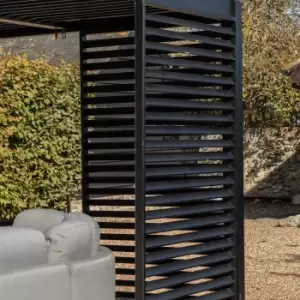 image of Gallery Direct Wellington Pergola Louvre Screen Black 900x2180mm