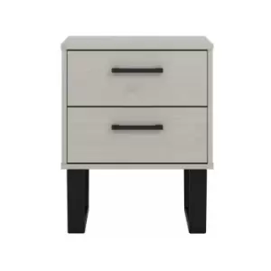 image of 2 Drawer Bedside Cabinet Grey Wax Finish