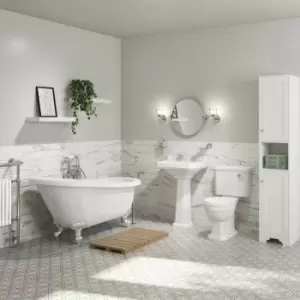 Image of Park Royal Single Ended Slipper Freestanding Bath Suite with Toilet & Basin