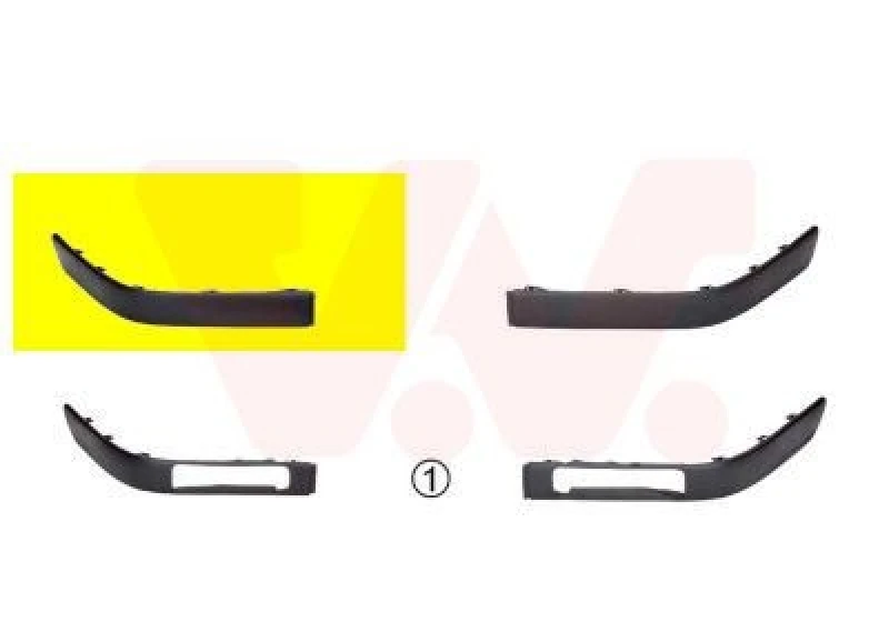 Image of VAN WEZEL Bumper cover VAN WEZEL 0322586