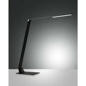 Fabas Luce Wasp Integrated LED Table Lamp Black Glass