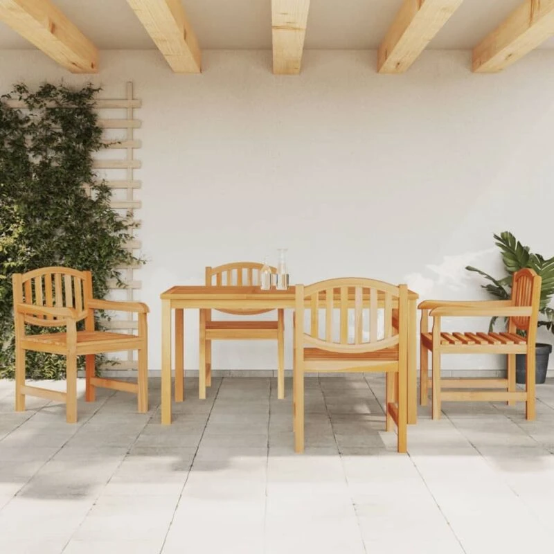 Image of VIDAXL 5 Piece Garden Dining Set Solid Wood Teak Vidaxl 8721012207677