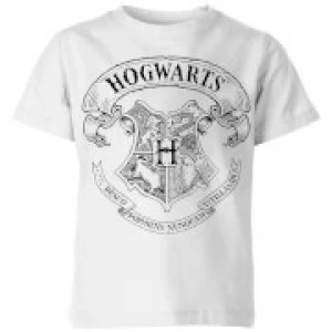 Image of Harry Potter Hogwarts Crest Kids T-Shirt - White - 11-12 Years